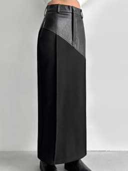 Mumaroho 2025 Spring Summer Women Maxi Leather Skirts Office Solid Black High Waist Bodycon Slim Pencil Long Skirt For Women