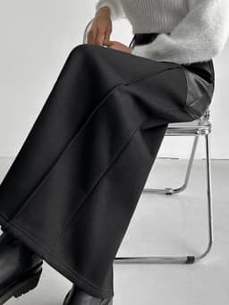 Mumaroho 2025 Spring Summer Women Maxi Leather Skirts Office Solid Black High Waist Bodycon Slim Pencil Long Skirt For Women
