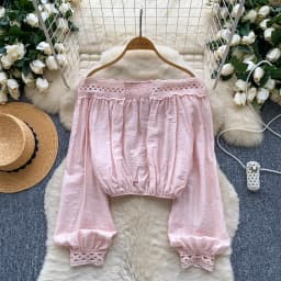 Vintage Blouse lace lace-up long sleeve Elegant Fashion Women hotsweet Shirt women clothing