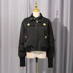 High Street Autumn New Comfortable Casual Style Jacket Women's Stand Up Collar Splicing Design, High-end Short Jacket
