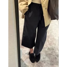 Summer New High-density Pure Cotton Drawstring Straight Wide-leg Black Pants
