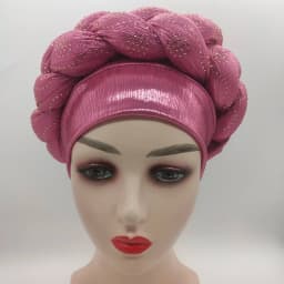 2023 NEW Rhinestone Turban Africain Auto Gele Femme Glitter Elastic Muslim Hijab Bonnet Women Head Wraps Braids Turbante Mujer