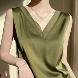Strap Top Women Halter V Neck Basic White Cami Sleeveless Satin Silk Tank Tops Women'S Summer Camisole