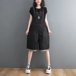 Spring Summer Jean Short Jumpsuits Women Casual Streetwear Loose Wide Leg Shorts Denim Overalls Straps Rompers Cargo Baggy Pants