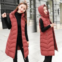 Oversized 6XL Mother Waistcoat Jacket Autumn Winte Women's Cotton Hooded Vest Coat Fashion Thicken Long Slim Sleeveless Outwear