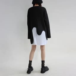 SuperAen Spring Summer 2023 New Sweatshirt Women's New Design Irregular Loose Long Sleeves Round Neck Layered Top