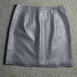 Genuine Leather 2026 A Line Slim Fit Wrap Buttocks Short Skirt Sheepskin High Waisted Skirt Women's Pure Leather Spanking Skirt