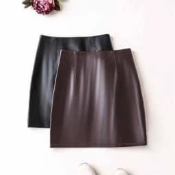 Genuine Leather 2026 A Line Slim Fit Wrap Buttocks Short Skirt Sheepskin High Waisted Skirt Women's Pure Leather Spanking Skirt