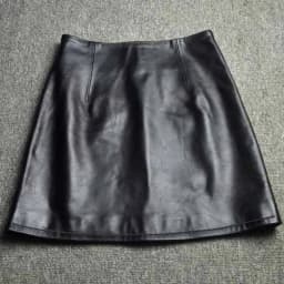 Genuine Leather 2026 A Line Slim Fit Wrap Buttocks Short Skirt Sheepskin High Waisted Skirt Women's Pure Leather Spanking Skirt