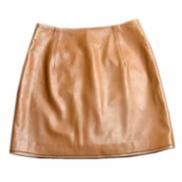 Genuine Leather 2026 A Line Slim Fit Wrap Buttocks Short Skirt Sheepskin High Waisted Skirt Women's Pure Leather Spanking Skirt