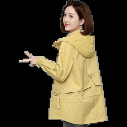 Mother's Windbreaker Women's Spring And Autumn 2026 New Middle-Aged Mother's Loose And Thin Coat Korean Lining Trench Hooded 3XL