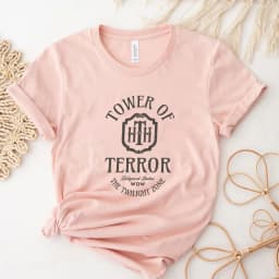 Vintage Tower of Terror T Shirt Tower Hotel Tshirt Studios Retro Shirt WDW Shirts Women Fashion Summer Causal Short Sleeved Top