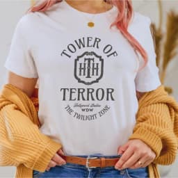 Vintage Tower of Terror T Shirt Tower Hotel Tshirt Studios Retro Shirt WDW Shirts Women Fashion Summer Causal Short Sleeved Top