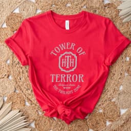 Vintage Tower of Terror T Shirt Tower Hotel Tshirt Studios Retro Shirt WDW Shirts Women Fashion Summer Causal Short Sleeved Top