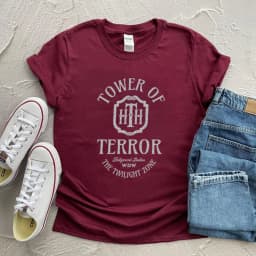 Vintage Tower of Terror T Shirt Tower Hotel Tshirt Studios Retro Shirt WDW Shirts Women Fashion Summer Causal Short Sleeved Top