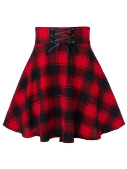 Retro Gothic Black Checkered Women's Skirt 2024 New Women Pleated Plaid Skirt Spring Autumn Girl Hip Hop Female Punk Mini Skirts