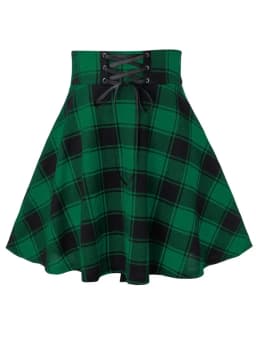 Retro Gothic Black Checkered Women's Skirt 2024 New Women Pleated Plaid Skirt Spring Autumn Girl Hip Hop Female Punk Mini Skirts