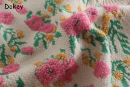 Women's Vintage Flower Knitted Sweater Vests, Japanese Mori Style, O-neck, Baggy Sleeveless Tops, Casual Retro Jumpers, Autumn