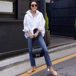 SuperAen 2023 New Solid Loose Oversize Cotton White Batwing Sleeve Fashion Women White Shirts