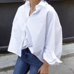 SuperAen 2023 New Solid Loose Oversize Cotton White Batwing Sleeve Fashion Women White Shirts