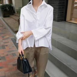 SuperAen 2023 New Solid Loose Oversize Cotton White Batwing Sleeve Fashion Women White Shirts