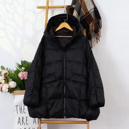 Schinteon Women White Duck Down Jacket with Hood Autumn Winter Warm Outwear Casual Loose Over Size Outwear Korean Style Coat New