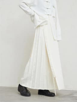 UMI MAO Yamamoto Dark Skirt Design Sense New Chinese Bamboo Leaf Pleated Pattern Jacquard Horse Face Skirt Femme