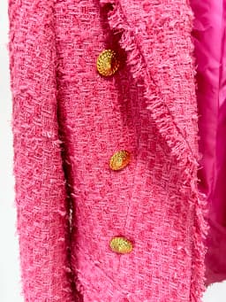 HIGH STREET Newest 2026 FW Designer Jacket Women's Slim Fitting Tassel Fringed Tweed Blazer