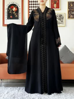 2024 Women Elegant Party Dress Chiffon Open Abaya Muslim Women Dress Islamic Clothing Cardigan Abaya Women Muslim Dress