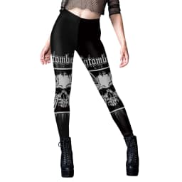 Nadanbao Women Leggings Sexy Middle Waist Skinny Leggins Halloween Skull 3D Printing Fitness Running Yoga Trousers Gym Workout