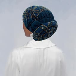 2024 Summer Women's Turban Cap with Padded Diamonds Elastic Muslim Headscarf Bonnet African Female Head Wraps Turbante Mujer