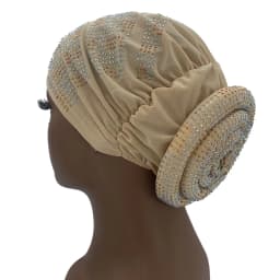 2024 Summer Women's Turban Cap with Padded Diamonds Elastic Muslim Headscarf Bonnet African Female Head Wraps Turbante Mujer