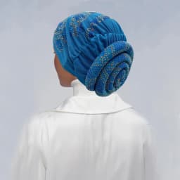2024 Summer Women's Turban Cap with Padded Diamonds Elastic Muslim Headscarf Bonnet African Female Head Wraps Turbante Mujer