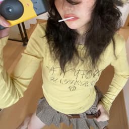 Karrram Y2k Aesthetics Yellow T-shirt 2000s Japanese Harajuku Tee Shirt Grunge Letter Print Long Sleeve Tshirt E-girl Streetwear