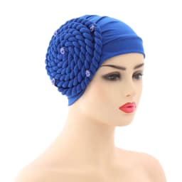 Diamonds Braids Turban Hat for Women Muslim Headscarf Bonnet Female Inner Hijabs Arab Head Wraps African Headtie Caps