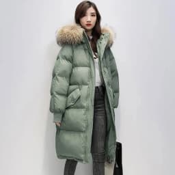 Thicken Coat 2026 New Winter Korean Loose Down Cotton Jacket Female Warm Hooded Parka Overcoat Female Solid Casual Long Coats