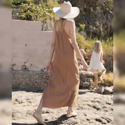 Vintage 100% Cotton Women's Dress Sexy Spaghetti Strap Casual Loose Holiday Beach Long Midi Party Elegant Dresses For Women 2026