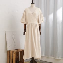 Vintage 100% Cotton Puff Sleeve Maxi Dress For Women Muslin Crepe Gauze V-Neck Bandage Lace Elegant Long Birthday Party Dress