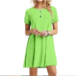 Casual Women Dress Summer Short Sleeve O Neck T Shirt Dress Simple Black Red A Line Mini Dress Vintage Solid Loose Dress Robe
