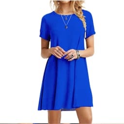Casual Women Dress Summer Short Sleeve O Neck T Shirt Dress Simple Black Red A Line Mini Dress Vintage Solid Loose Dress Robe