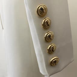 HIGH STREET 2026 New Fashion Designer Blazer Dress Women's Long Sleeve Double Breasted Metal Buttons Satin Notched Collar Dress