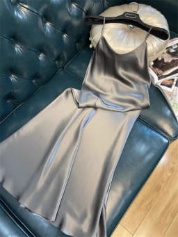 Women Slip Dress Satin Sleeveless V-Neck Solid Silk Elegant Vintage Lady 2026 Summer Female Long Spaghetti Strap Dresses Vestido
