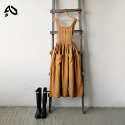 Vintage Cotton Linen Woman Dress Square Collar Back Cross French Style Medieval Dress