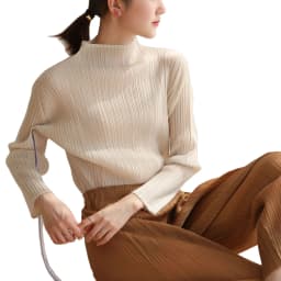 YUDX Miyake Pleated 2024 New Model Tops High Fashion Designer New Aesthetic Clothing Long Sleeve Turtleneck T-Shirt for Women's