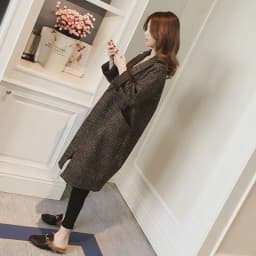 WOMEN WOMEN'S WOOL COAT 2025 Autumn/Winter New Korean Fashion Loose Fit Mid length Thousand Bird Plaid Pattern WOMEN'S COAT COAT