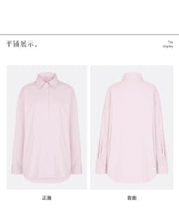 100% Cotton Women Shirts Casual Turn Down Collar Long Sleeve Tops Chic Elegant Pink Blouse Blusa Feminina