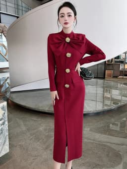 ZJYT Runway Autumn Midi Dresses for Women 2025 Elegant Black Green Vestidos Long Sleeve Straight Party Robe Femme Plus Size XXL