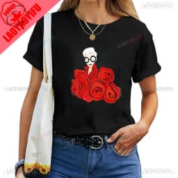 Thank You Iris Apfel Women Summer Print Cartoon T-shirt Loose Casual Harajuku Cotton Short Sleeve O-Neck Female T-shirt Tops