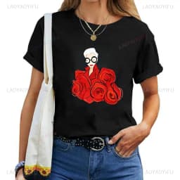 Thank You Iris Apfel Women Summer Print Cartoon T-shirt Loose Casual Harajuku Cotton Short Sleeve O-Neck Female T-shirt Tops