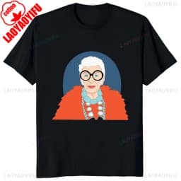 Thank You Iris Apfel Women Summer Print Cartoon T-shirt Loose Casual Harajuku Cotton Short Sleeve O-Neck Female T-shirt Tops